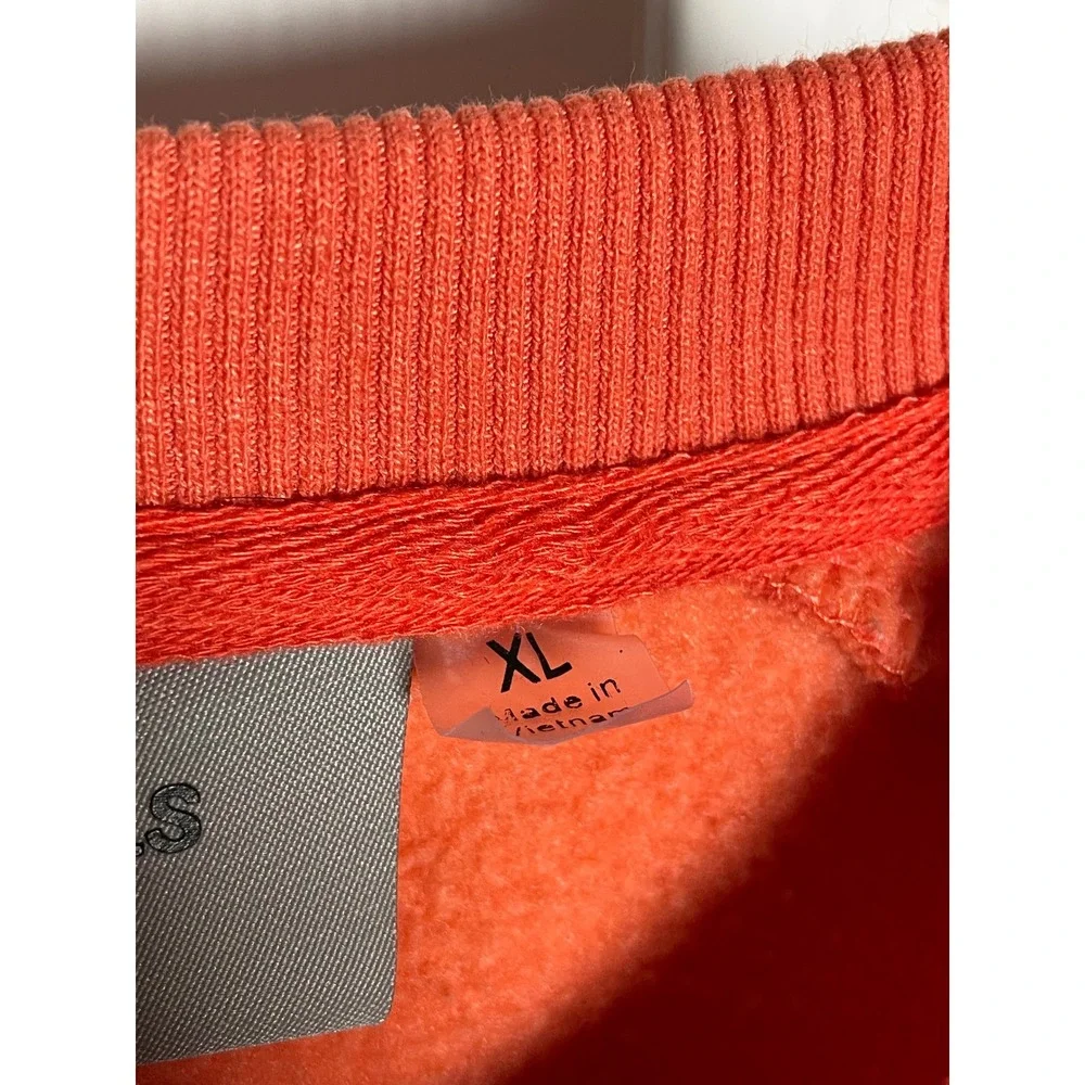 Fear of God Essentials Crewneck Sweatshirt Coral Orange Logo XL RN 090233